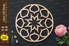 Floral Ring Laser Cut SVG laser cut svg, floral ring, flower Product Image 1