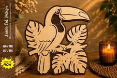 Toucan Tropical Laser Cut SVG Design toucan svg, tropical Product Image 1