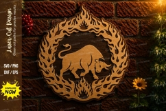 Buffalo Forest Wreath Laser Cut SVG Design buffalo svg, biso Product Image 1