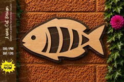 Fish Skeleton Laser Cut SVG File fish skeleton svg, fish bon Product Image 1