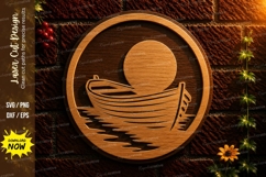 Row Boat Laser Cut SVG File row boat svg, boat svg, lake boa Product Image 1