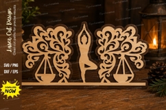 Yoga Balance Laser Cut SVG File yoga balance svg, yoga pose Product Image 1