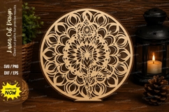 Mandala Laser Cut SVG File mandala svg, floral mandala svg Product Image 1