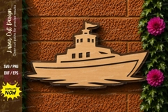 Cruise Ship Laser Cut SVG File cruise ship svg, cruise boat Product Image 1