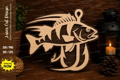 Bass Fishing Anchor Laser Cut SVG File bass fishing svg, bas Product Image 1