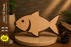 Simple Fish Laser Cut SVG File simple fish svg, fish silhoue Product Image 1