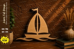Classic Sailboat Laser Cut SVG File classic sailboat svg Product Image 1