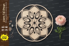 Loop Mandala Laser Cut SVG laser cut svg, loop mandala Product Image 1