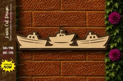 Fishing Boats Laser Cut SVG File fishing boats svg, fishing Product Image 1