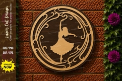 Dancing Woman Wall Art Laser Cut SVG File dancer svg, dancin Product Image 1