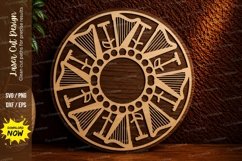 Baseball Clock Laser Cut SVG File baseball clock svg, baseba Product Image 1