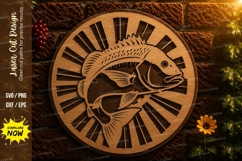 Fishing Bass Piano Laser Cut SVG File fishing bass svg, bass Product Image 1