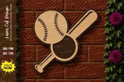 Baseball Bat and Ball Laser Cut SVG File baseball svg, baseb Product Image 1