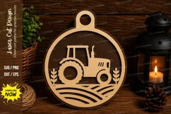 Farm Tractor Ornament Laser Cut SVG File tractor svg, farm Product Image 1