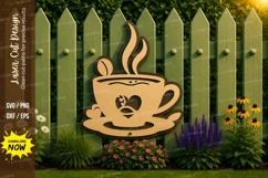 Coffee Cup Heart Laser Cut SVG File coffee cup svg, coffee Product Image 1