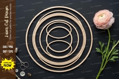 Circle Rings Laser Cut SVG laser cut svg, circle rings Product Image 1