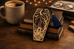 Haunted Graveyard Bookmark Laser Cut SVG File graveyard book Product Image 1