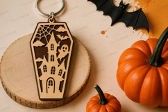 Haunted Mansion Coffin Keychain Laser Cut SVG File haunted Product Image 1