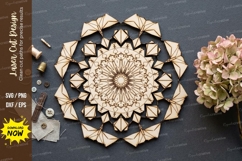 Layered Mandala Laser Cut SVG laser cut svg, layered mandala Product Image 1