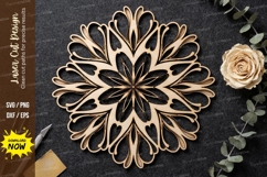 Floral Cross Laser Cut SVG laser cut svg, floral cross Product Image 1