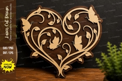 Ornate Heart Butterfly laser cut svg File ornate heart SVG Product Image 1