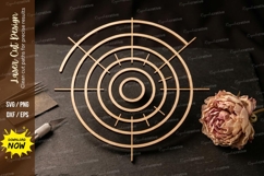Circle Grid Laser Cut SVG laser cut svg, circle grid, radial Product Image 1