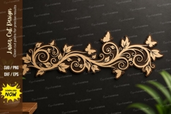 Floral Butterfly Border Laser Cut Svg Design floral border Product Image 1