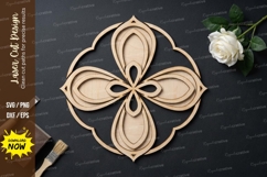 Petal Flower Laser Cut SVG laser cut svg, petal flower, Product Image 1