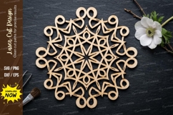 Geometric Mandala Laser Cut SVG laser cut svg, geometric Product Image 1
