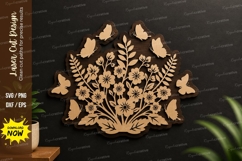 Floral Butterfly Bouquet Laser Cut Svg Design floral bouquet Product Image 1