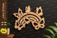 Butterfly Rainbow Laser Cut Svg Design butterfly rainbow svg Product Image 1
