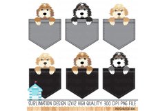 Bernedoodle Dogs Pocket Sublimation Designs Product Image 2