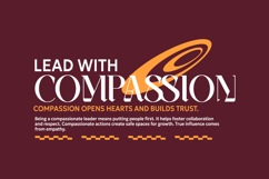 Lead with Compassion Urban Typography T-shirt Design Product Image 1