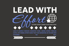 Lead with Effort Urban Typography T-shirt Design Product Image 1