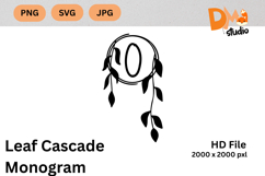 Leaf Cascade Monogram Product Image 1