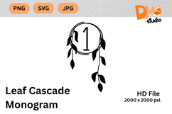 Leaf Cascade Monogram Product Image 1