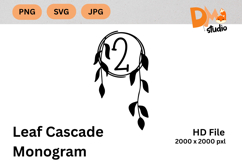 Leaf Cascade Monogram Product Image 1