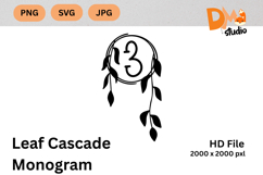Leaf Cascade Monogram Product Image 1