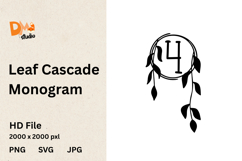 Leaf Cascade Monogram Product Image 1