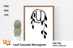 Leaf Cascade Monogram Product Image 1