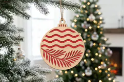 Leaf Christmas Bauble SVG Laser Cut File For Crafters Product Image 2