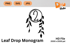 Leaf Drop Monogram Product Image 1