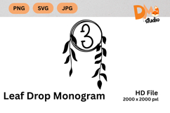 Leaf Drop Monogram Product Image 1