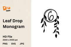 Leaf Drop Monogram Product Image 1