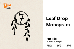 Leaf Drop Monogram Product Image 1
