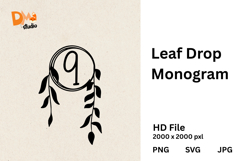 Leaf Drop Monogram Product Image 1