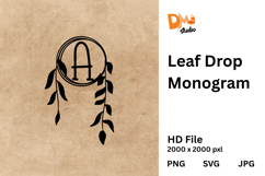Leaf Drop Monogram Product Image 1