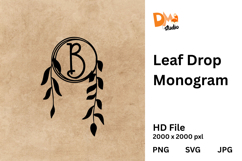 Leaf Drop Monogram Product Image 1