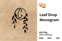 Leaf Drop Monogram Product Image 1