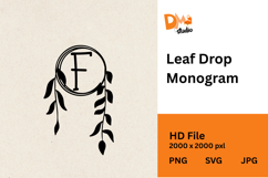 Leaf Drop Monogram Product Image 1
